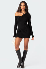 Soleste Ribbed Mini Dress