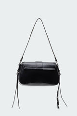 Stud & Buckle Faux Leather Bag