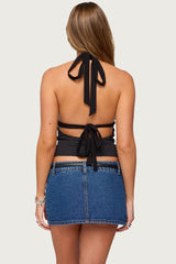 Ginny Mixed Polka Dot Halter Top