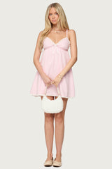 Danira Pinstripe Babydoll Mini Dress