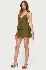 Gwynne Chiffon Ruffled Mini Dress