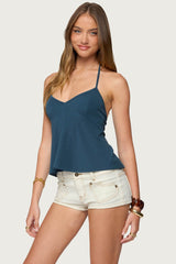 Leonora Halter Babydoll Top