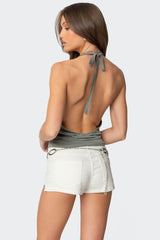 Arie Cowl Neck Halter Top