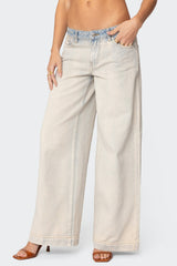 Rhiannon Washed Wide Leg Jeans