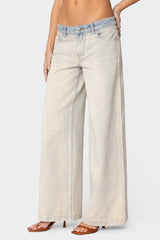 Rhiannon Washed Wide Leg Jeans