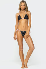Leigh Polka Dot Triangle Bikini Top