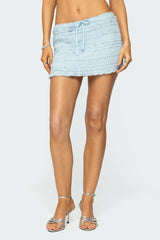 Mari Ruffle Chiffon Mini Skirt