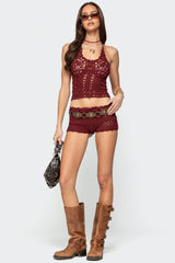 Kelani Crochet Halter Top