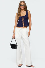 Alesia Tie Front Tank Top