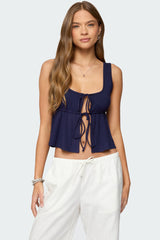 Alesia Tie Front Tank Top