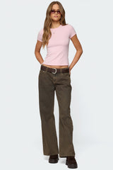 Daphney Ribbed T Shirt