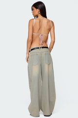 Santi Low Rise Wide Leg Jeans