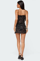 Romey Beaded Chiffon Mini Dress