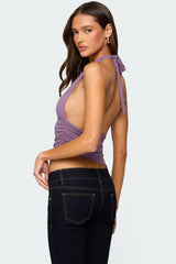 Rhett Asymmetric Hem Halter Top