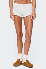 Linny Contrast Pointelle Shorts