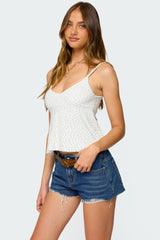 Kelli Floral Babydoll Tank Top