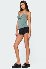 Rhia Cowl Neck Halter Top