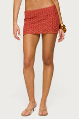 Josephina Textured Floral Mini Skirt