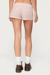 Monty Plaid Micro Shorts