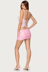 Wynne Chiffon Ruffle Corset