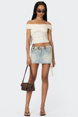 Crisscross Off Shoulder Top