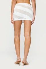 Carson Sheer Striped Mini Skirt