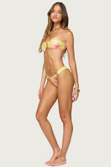 Miley Floral Bandeau Bikini Top