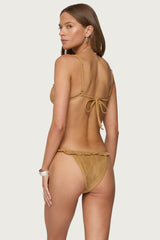 Gilda Faux Suede Bikini Bottoms