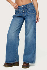 Abel Layered Look Low Rise Jeans