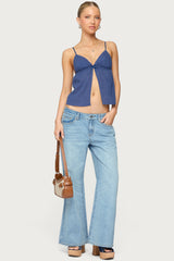 Petite Low Rise Wide Leg Jeans