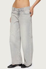 Petite Magda Low Rise Acid Wash Jeans