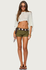 Hazen Grommet Low Rise Shorts