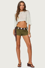 Hazen Grommet Low Rise Shorts