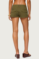 Hazen Grommet Low Rise Shorts