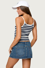 Bailee Striped Ribbed Tank Top