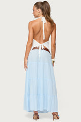 Ivey Backless Crochet Halter Top