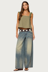 Viviana Linen Look Top