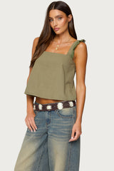 Viviana Linen Look Top