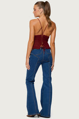 Starrie Panel Stitch Low Rise Jeans