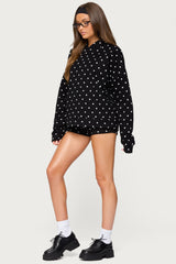 Chelsie Polka Dot Foldover Shorts
