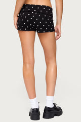 Chelsie Polka Dot Foldover Shorts