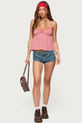 Orietta Striped Babydoll Top