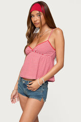 Orietta Striped Babydoll Top