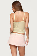 Alanah Flower Cut Out Mesh Top