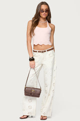 Jazmyn Scalloped Halter Top