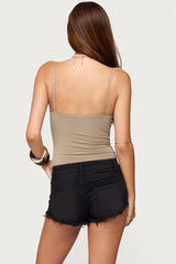 Harlow Gathered V Neck Bodysuit