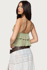 Kailan Ruffled Babydoll Top