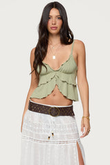Kailan Ruffled Babydoll Top