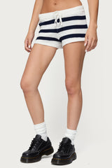 Amaris Striped Knit Shorts