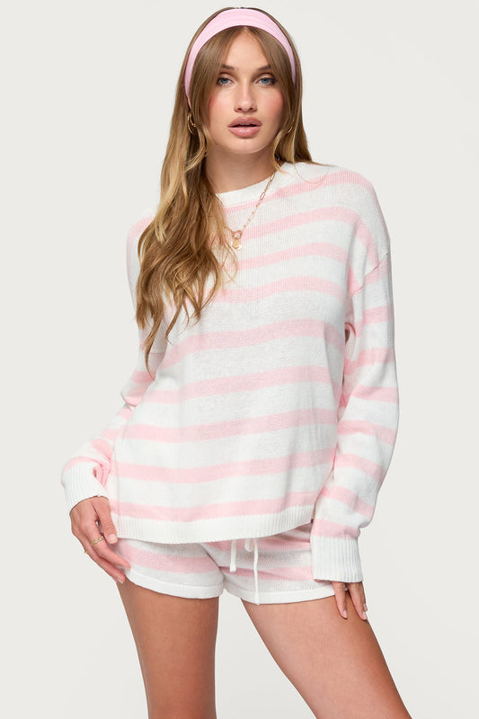 Amaris Oversized Striped Knit Sweater